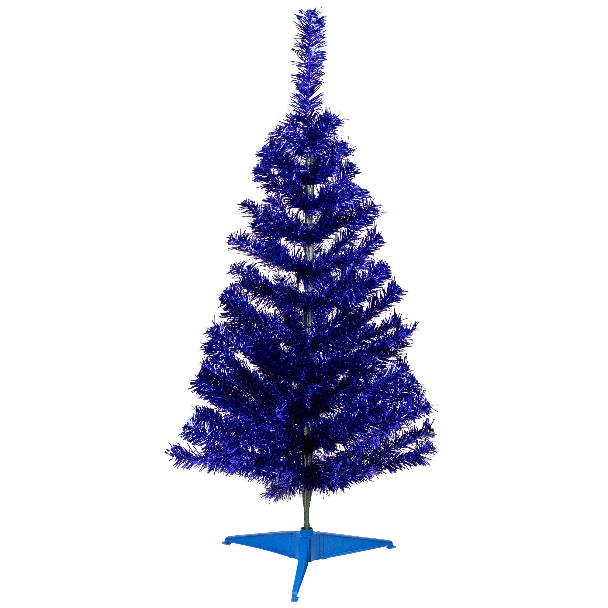 3ft. Unlit Blue Tinsel Artificial Christmas Tree